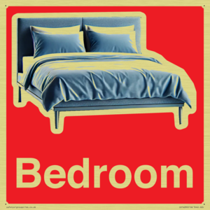 Bedroom Dementia Sign Red